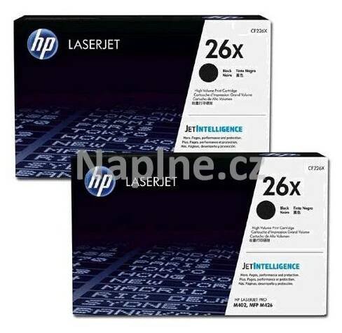 Double pack toneru HP HP CF226X - 26X originální černý | Naplne.cz