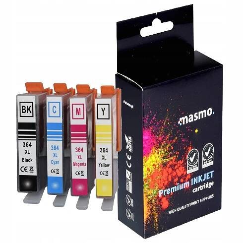 4x NÁPLNĚ DO TISKÁRNY HP DESKJET 3520 3070A 364XL