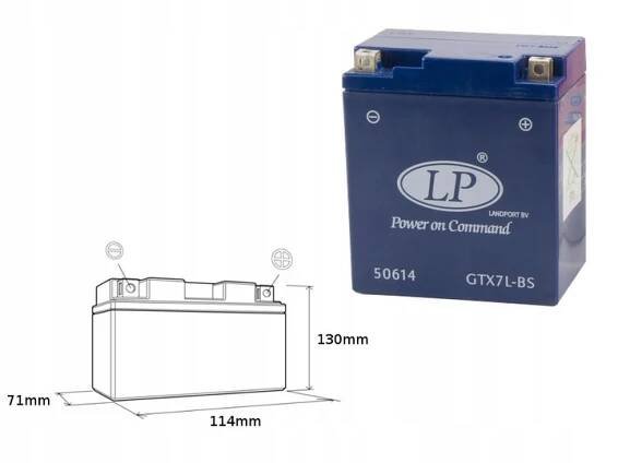 LANDPORT AKUMULÁTOR GTX7-3 (MG LTX7-3) 12V 6AH 114X71X131 BEZÚDRŽBOVÁ