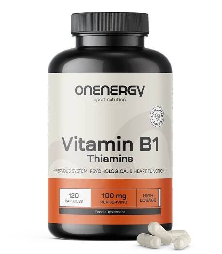 Vitamín B1 100 mg, 120 kapslí - OnEnergy.cz
