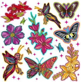 Pinky, the Picky Butterfly Temporary Tattoos