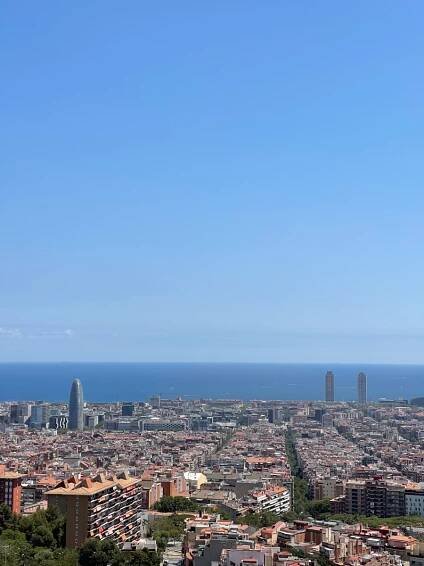 views back over Barcelona.