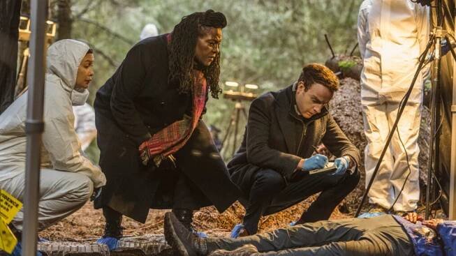 Sharon D. Clarke and Andrew Gower in Acorn TV's 'Ellis' Season 1 Episode 1