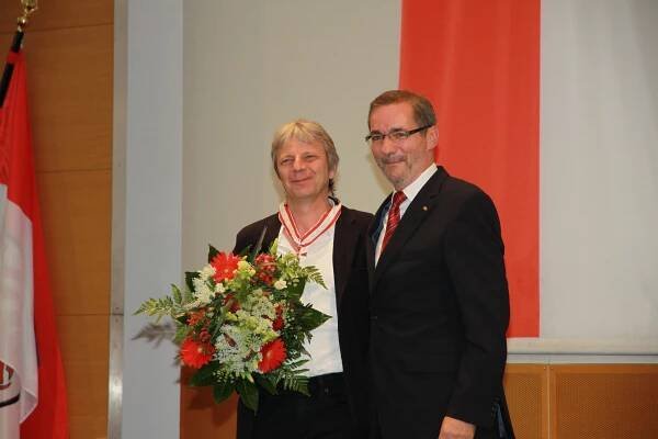 Ministerpräsident a.D. Matthias Platzeck mit Andreas Dresen