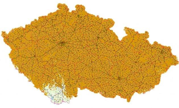 Pokrytí České republiky k 28.2. 2018.