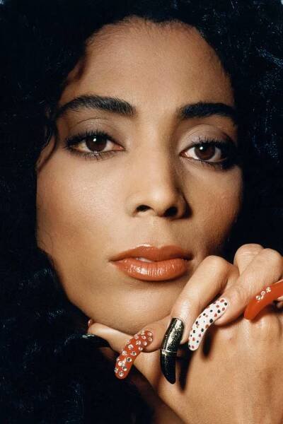 Olympic athlete Florence Griffith Joyner with her famous, fancifully polished nails
