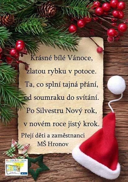 VÁNOČNÍ PŘÁNÍ - Mateřská škola Hronov