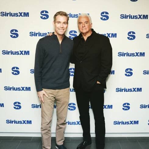 Doug Brunt with John O’Hurley for the Dedicated podcast.