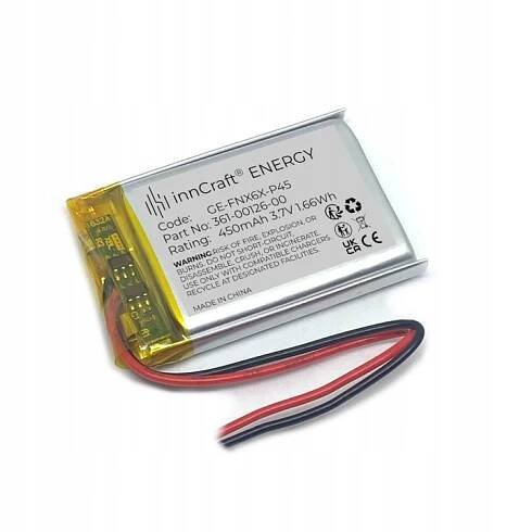 Akumulátor Lithium-Polymerový 450 mAh 3.7 V pro Garmin Fenix 6x, Tactix Delta