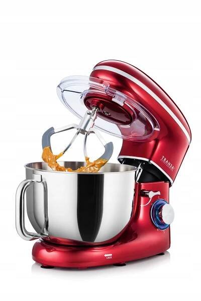 PLANETÁRNÍ KUCHYŇSKÝ ROBOT MIXÉR RedChef 3 MÍCHADLA MÍSA 6L VELKÝ VÝKON 2200W Funkce míchání mixování šlehání třené těsto hnětení těsta