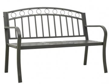 shumee Zahradní lavice se stolem 125 cm ocel šedá