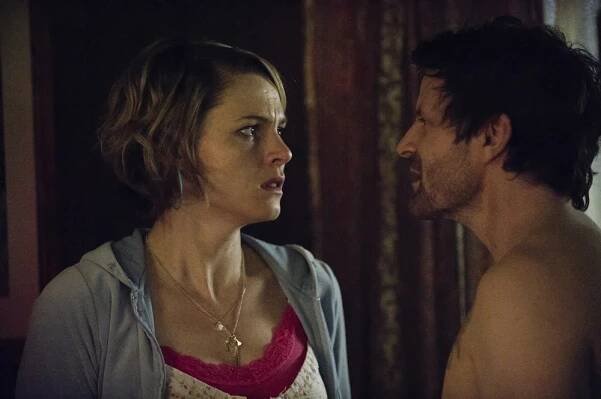 The Killing, Amy Seimetz (L), Ryan Robbins (R), 'Eminent Domain', Season 3, Ep. #6, 06/30/2013, ©AMC