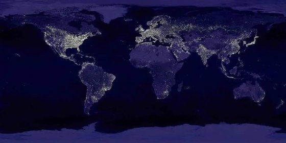 Mapy Google ukazují planetu v noci