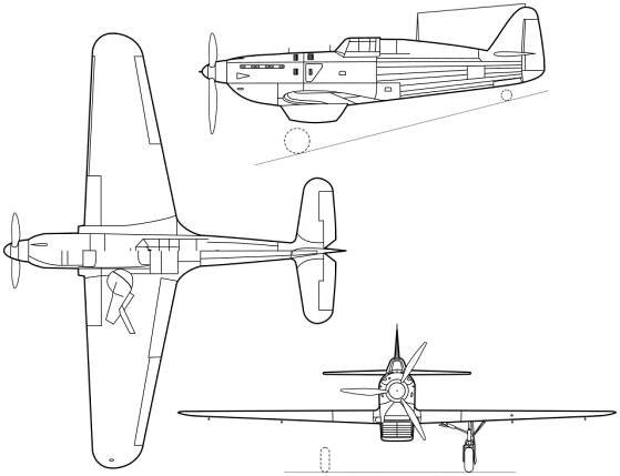 Soubor:Rogožarski IK-3 three view.svg – Wikipedie