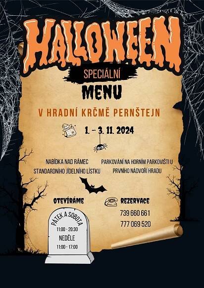 Halloween Speciální Menu 2024 - Žďárské Vrchy.cz