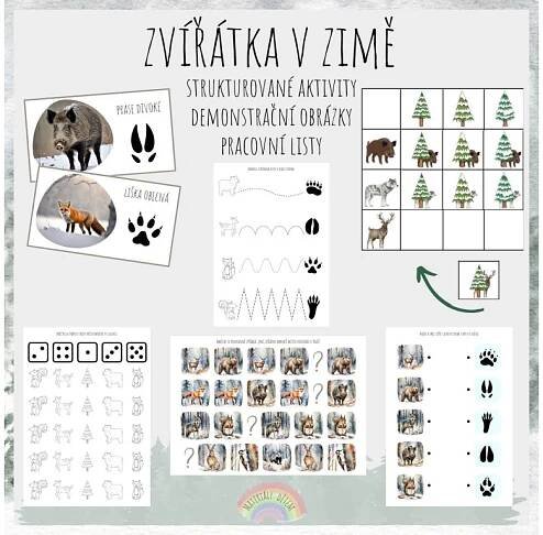 Zvířátka v zimě, soubor aktivit