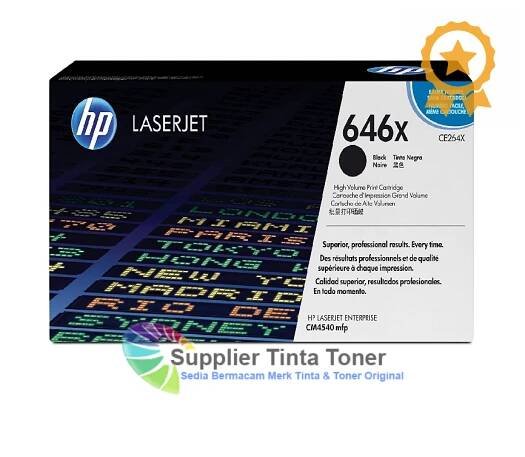 Jual Toner HP LaserJet 646X Black (CE264X) Original Harga dan Spesifikasi