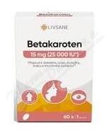 LIVSANE Betakaroten 25000 Forte vysoká dávka 60ks
