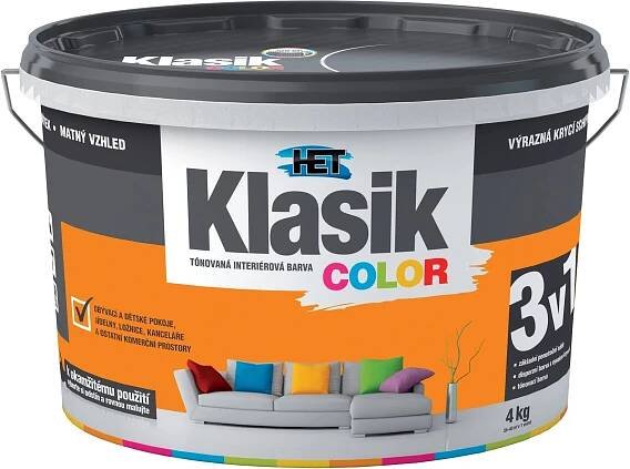 HET Klasik COLOR Tónovaná interiérová barva KC 0747 oranžová pomerančová 4 kg