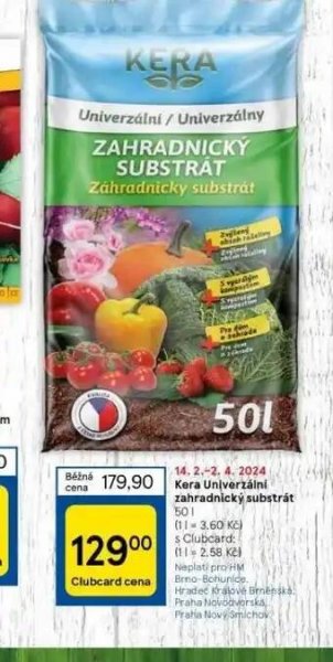Tesco Kera univerzální zahradnický substrát nabídka