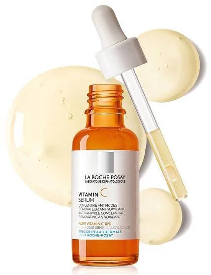 La Roche-Posay Pure Vitamin C Face Serum with Salicylic Acid for Sensitive Skin, 1 OZ