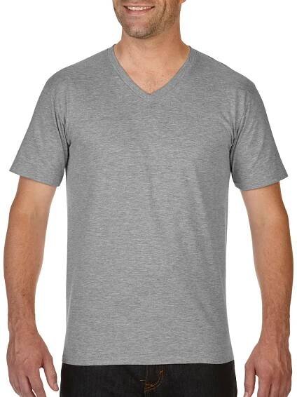 Pánské tričko s krátkým rukávem Gildan Premium Cotton Adult V-Neck - sport grey