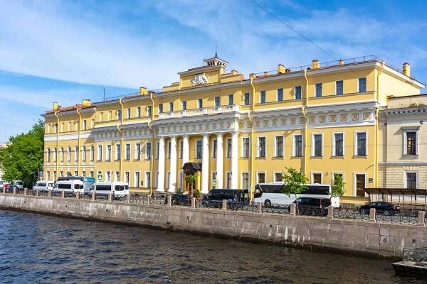 Yusupov palace on Moika river, St. Petersburg, Russia