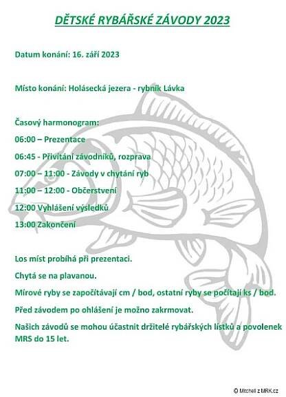Dětské rybářské závody v Holáskach