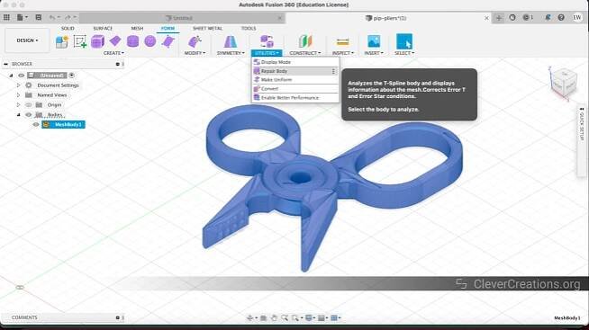 Screenshot of Fusion 360