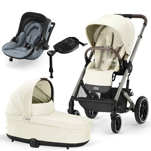 CYBEX Set 3v1 Balios S Lux Black Sashell Beige 2023 Gold + KIDDY Evoluna i-size 2