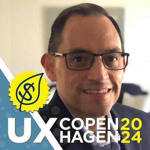 Jose Coronado speaking at UX Copenhagen 2024