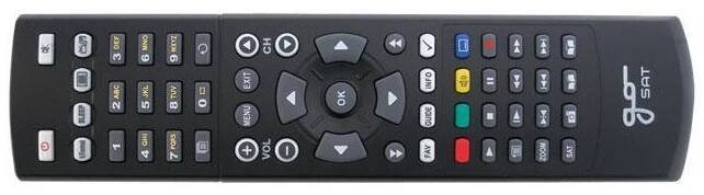 Dálkové ovládání GoSAT a Sunsat GS7050, 7055, 7056HDi, S100, 200, 300 HDi + tlačítka pro PVR nahrávání