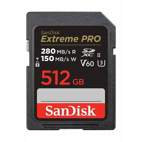 SanDisk 512 Gb Extreme Pro SDXC karta, rychlost