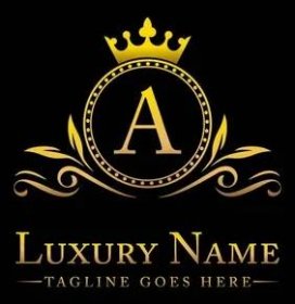 Royal   Luxury    Letter A King with  Gold Crest Crown  logo  collection  For Boutique hospitality  Hotels and Fashion Brand Identity Monogram — Illustration