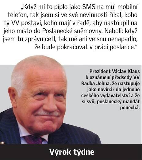 SedmiDeník: Uplynulý týden očima Tomáše Procházky - Deník.cz
