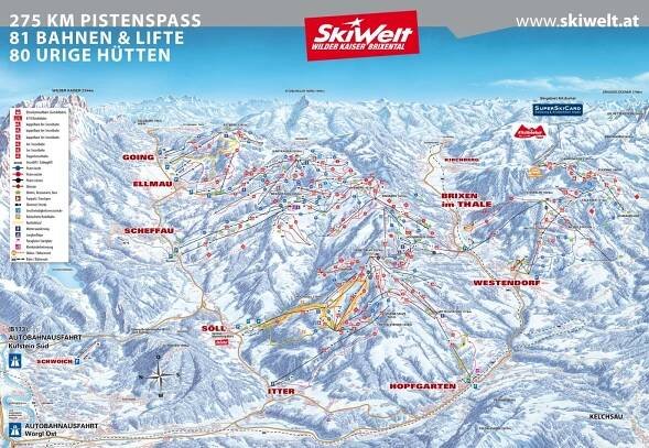 Söll Průvodce po středisku, mapa lokací & Söll ubytovaní