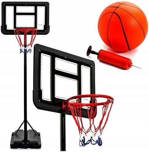 Sada na basketbal Tabule Obruč Stojan Nastavitelný koš 115-165 cm +Míč