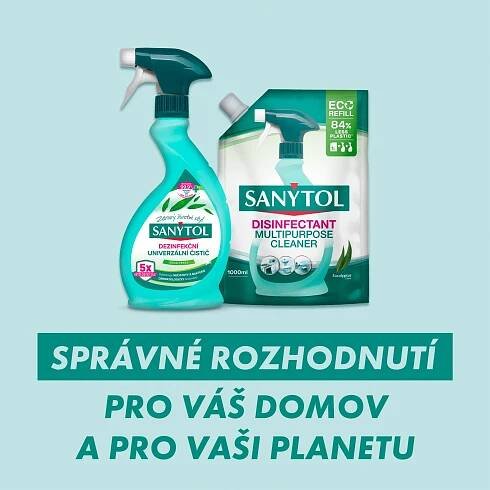 Sanytol Univerzální dezinfekce na všechny povrchy s vůní eukalyptu ve spreji, náhradní náplň