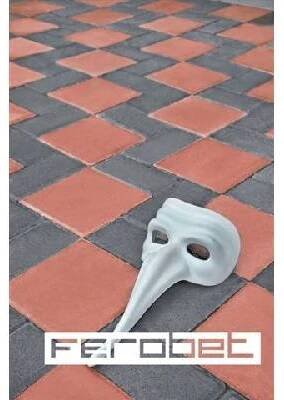FEROBET Dlažba KOSTKA 20/20 Standard 6cm Červená