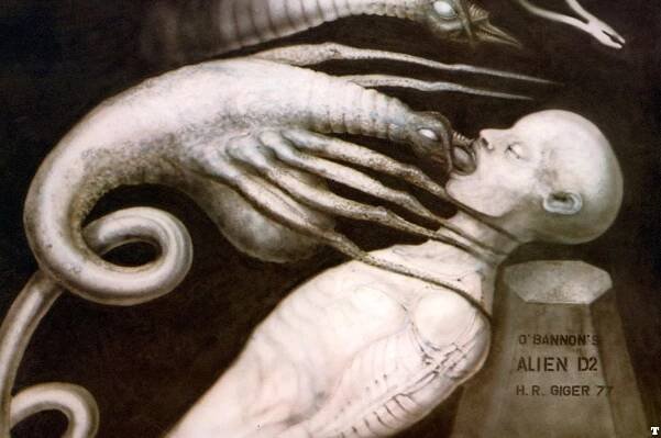 H. R. Giger Alien face hugger II