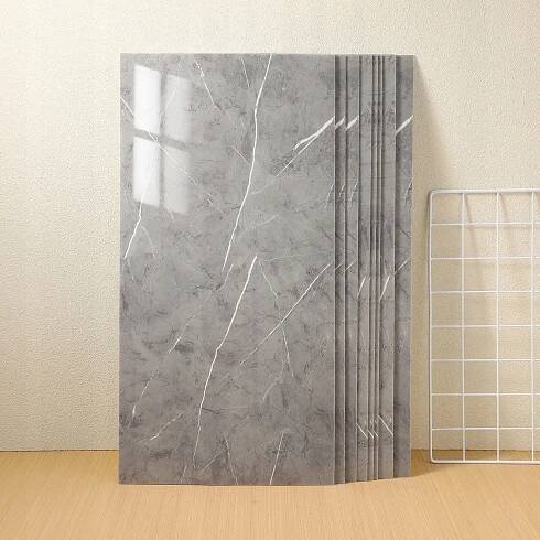 10 X SAMOLEPÍCÍ PANEL ŠEDÝ MRAMOR PVC NÁSTĚNNÉ PANELY LAMINÁT 30 CM X 60 CM za 443.00CZK - Allegro