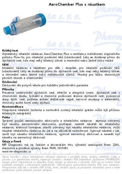 AeroChamber Plus s náustkem - Léky-lékárna.cz
