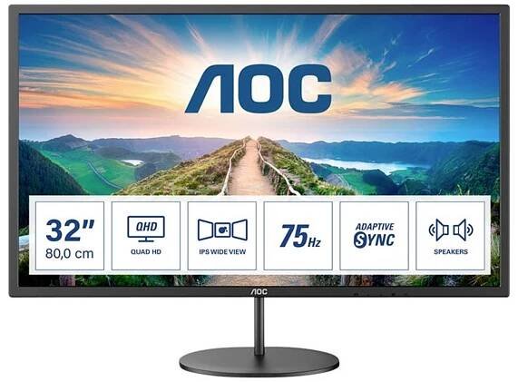AOC Q32V4 LED monitor 81.3 cm (32 palec) 2560 x 1440 Pixel 16:9 4 ms IPS LED