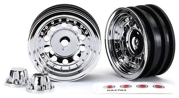 Náhled produktu - 1:10 Traxxas TRX-4/TRX-6: Disk 1.9″ chrom, poklice, samolepky (2)