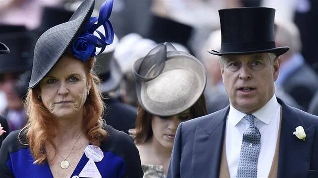 Vévodkyně z Yorku Sarah Fergusonová a její bývalý manžel princ Andrew (Ascot,...
