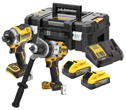Aku bezuhlíková kombo sada nářadí 18V 2x5,0 Ah XR DeWALT POWERSTACK DCK2200H2T