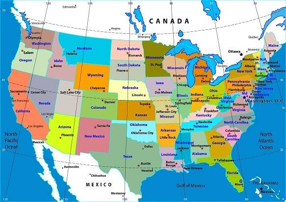 United States map vector Stock Vector by ©Sasa1867 19425059