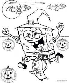 SpongeBob SquarePants v kostýmu čarodějnice