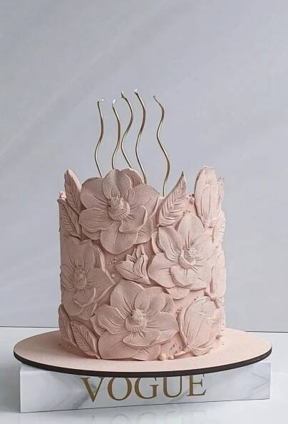 Pin by sandra novak on Cake decorating in 2025 | Cake designs, Flower cake, Elegant birthday cakes