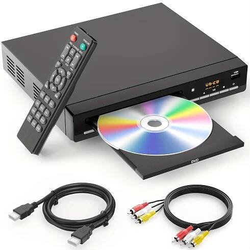 Region-Free DVD Player For TV, CD Player For Home, Plays All * And Formats, USB Port, Durable Metal Casing, Remote And * Included